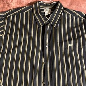 Lacoste Navy Button Down